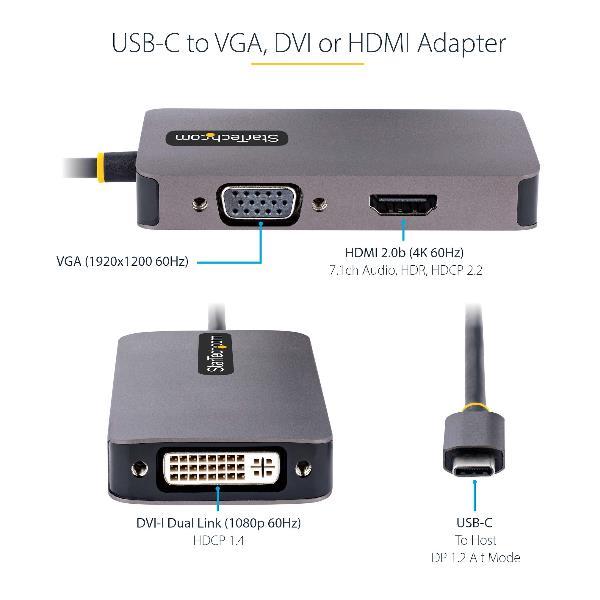StarTech.com USB C Video Adapter, USB C to …